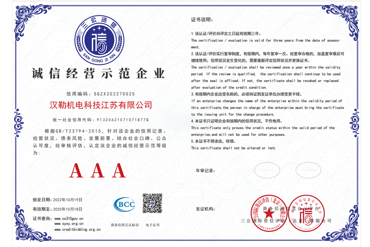 誠信經營示范單位